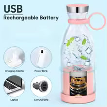 Portable USB Rechargeable Blender Bottle — 380ml Smoothie Maker